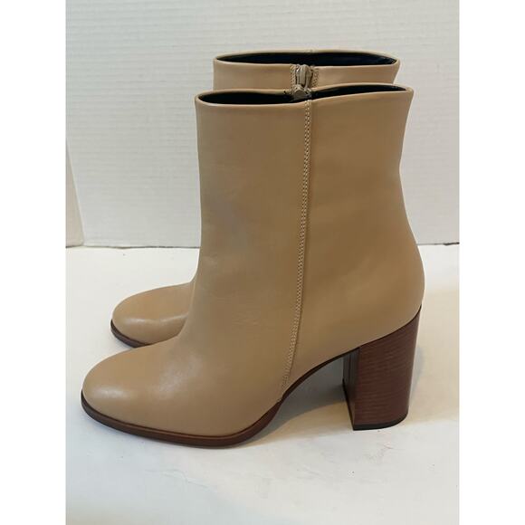 NWOT Women's Anthropologie  Heeled Tan Winter Fall Spring Boot Size 40 US 8.5 - Picture 1 of 10